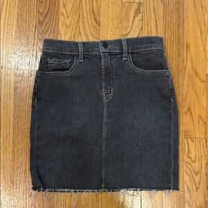 J Brand Charcoal Denim Mini Skirt